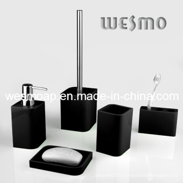 Black Polyresin Bathroom Accessory / Bath Set / Bath Collection